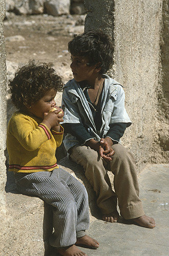 Bedouin children, Jordan