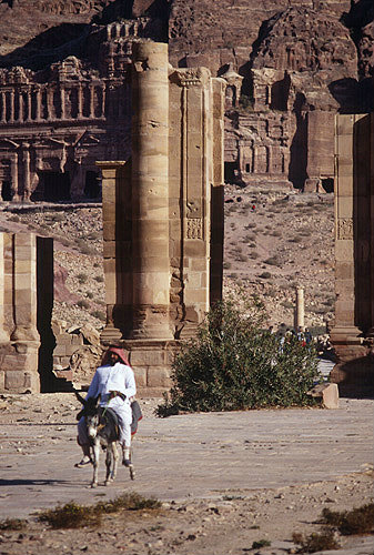 Arched gate, and Royal Tombs, Petra, Jordan
