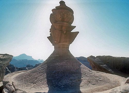 Detail of urn, Ad-Deir, Petra, Jordan