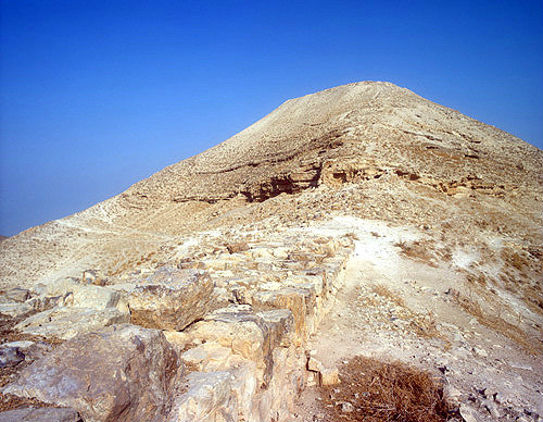 Machaerus, fortified hilltop palace originally constructed 90 BC, site of execution of John the Baptist, Jordan