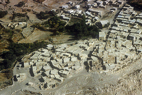 Flat roofed village houses, Dana, Jordan
