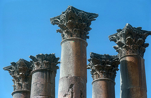 Temple of Artemis, columns, Jerash, Jordan