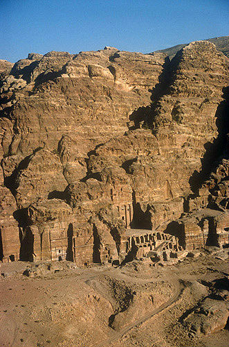 Urn tomb, aerial photograph, Petra, Jordan