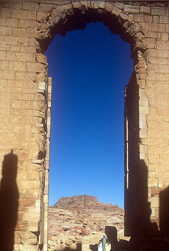 Qasr al-Bint, main arch, Petra, Jordan
