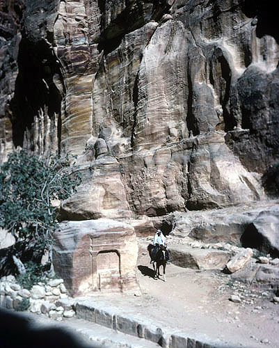 Niche monument in Siq, Petra, Jordan