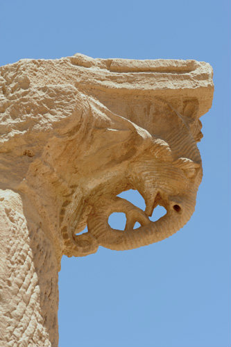 Jordan Petra one of the elephant-headed capitals that adorn the two triple colonnades on the Great Temple
