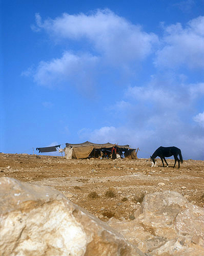 Makeshift Bedouin tent near Madaba, Jordan