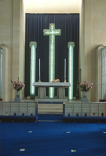 Altar and cross by Rene Lalique, 1934, St Matthew