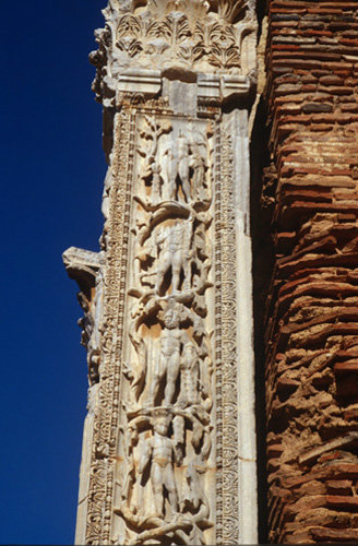 Libya Leptis Magna, detail of relief of Labours of Hercules, Basilica of Septimus Severus