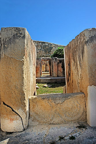 Tarxien, middle temple doorway, neolithic, third millennium BC, Malta