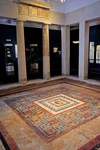 Mdina, Roman domus, mosaic of the birds, first century, Malta