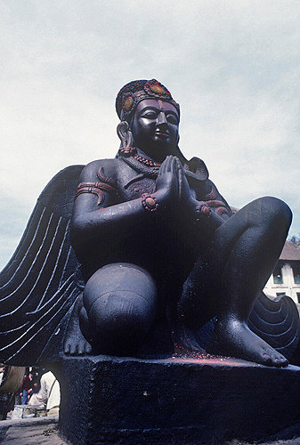 Winged Garuda statue, Durbar Square, Kathmandu, Nepal
