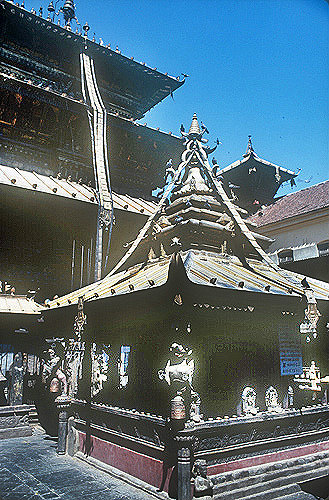 Golden Temple, Hiranya Varna Mahavihar, twelfth century Buddhist temple, Patan, Nepal