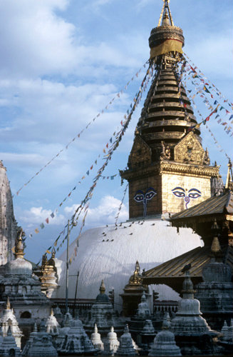 Nepal Kathmandu Swayambhunath Buddhist Stupa