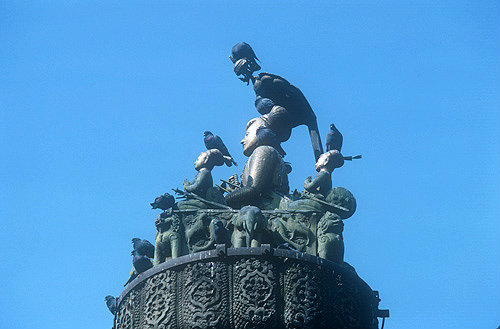 Statue of King Pratap Malla (reigned 1641-74), Kathmandu, Nepal