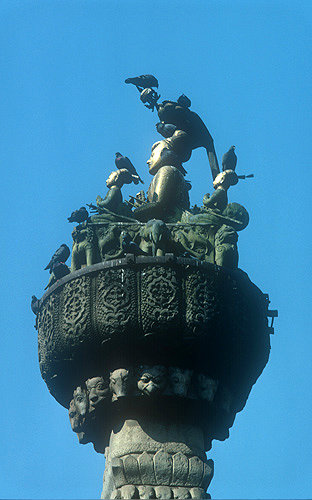 Statue of King Pratap Malla (reigned 1641-74), Kathmandu, Nepal
