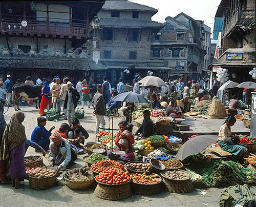 Nepal, Kathmandu street market