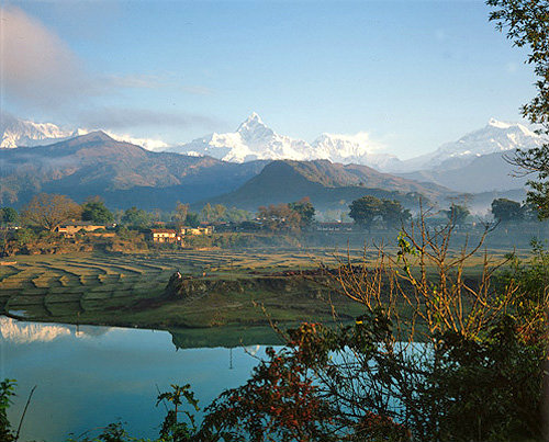 Nepal, Pokhara, Annapurna south Macchapuchare