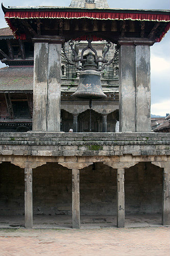 Bronze temple bell, Durbar Square, Bhaktapur, Nepal