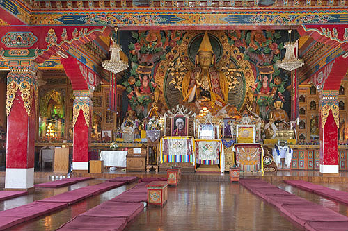 Interior of Kopan Tibetan Buddhist monastery, Kathmandu, Nepal