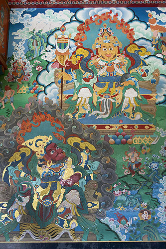 Image in interior of Kopan Tibetan Buddhist Monastery, Nepal