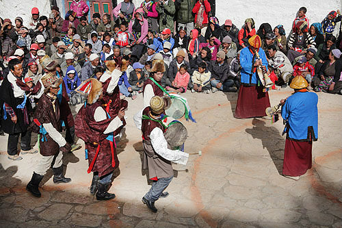Musicians, Tiji Festival, Lomanthang, Upper Mustang, Nepal