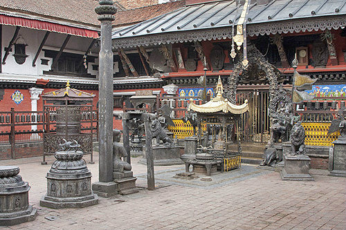 Courtyard of temple, Uku Bahal, Patan, Nepal