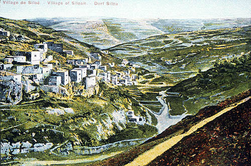 Village of Siloam, old postcard, Palestine