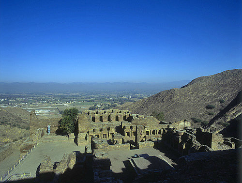 Takht-i-Bahi Buddhist site, second to fifth century AD, view to north over complex, Gandhara Region, Pakistan