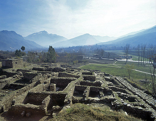 Bazira, (modern Barikot) fortified town taken by Alexander in 327 BC, Swat Valley, Pakistan