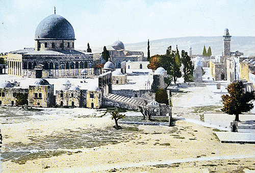Palestine, Jerusalem, the Dome of the Rock and Temple Area from the north circa 1906