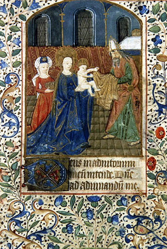 South Africa, National Library of South Africa, Capetown, the Presentation, from a 14th century Book of Hours