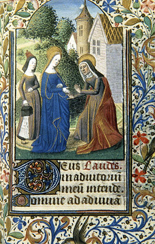 South Africa, National Library of South Africa, Capetown, the Visitation, 14th century Book of Hours