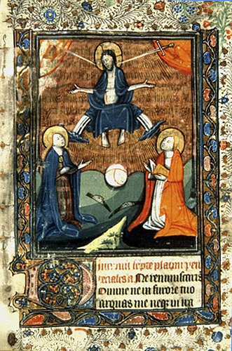 South Africa, National Library of South Africa, Capetown, the Ascension, from a 14th century Book of Hours