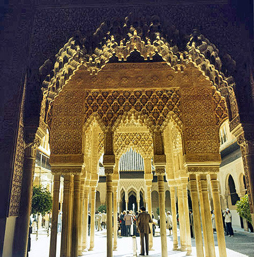 Spain, Granada, the Alhambra 14th century,  west Pavilion of the Lion Court