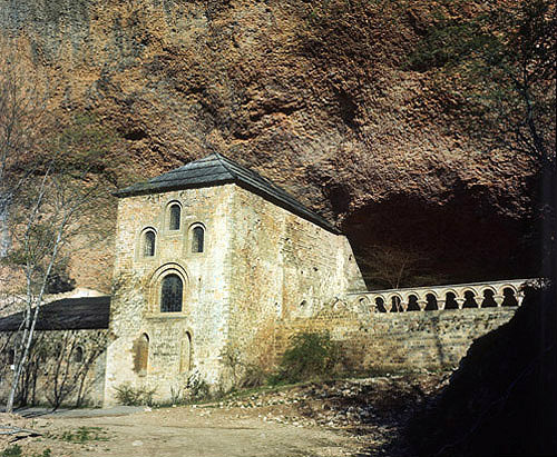 Monastery of San Juan de la Pena, eleventh century,  cloisters twelfth century, near Jaca, Spain