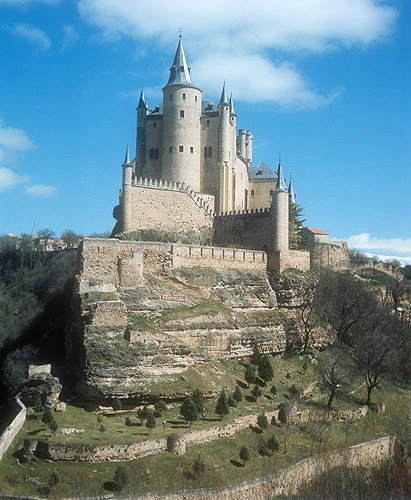 Alcazar, (castle-palace) fifteenth century, south west aspect, Segovia, Spain