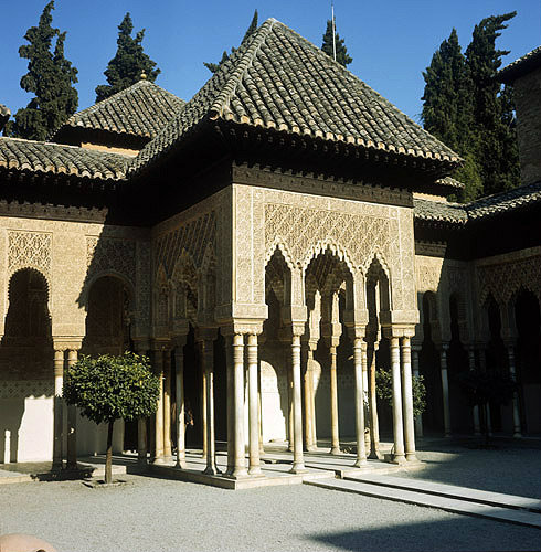 Spain, Granada, the Alhambra 14th century, east Pavilion of the Lion Court