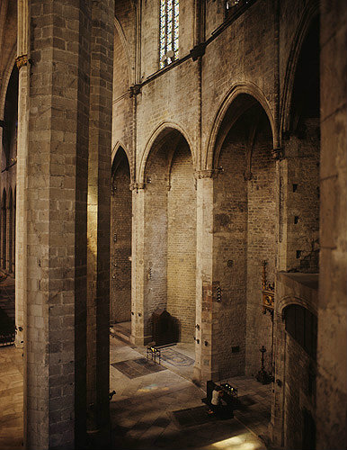 Interior of Church of Santa Maria del Mar, fourteenth century, Barcelona, Spain