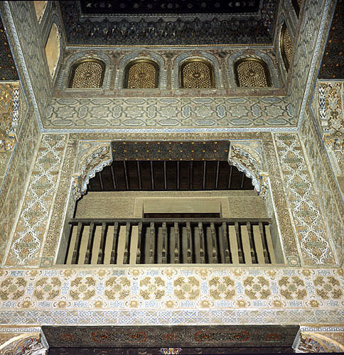 Spain, Granada, the Alhambra 14th century, Minstrels Gallery in the Sala de Las Camas