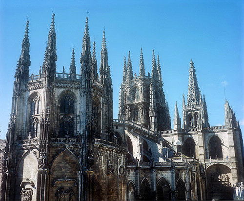 Burgos Cathedral, north east aspect, thirteenth century to sixteenth century, Burgos, Spain