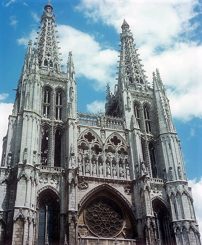 Burgos Cathedral, west façade, fifteenth century, Burgos, Spain