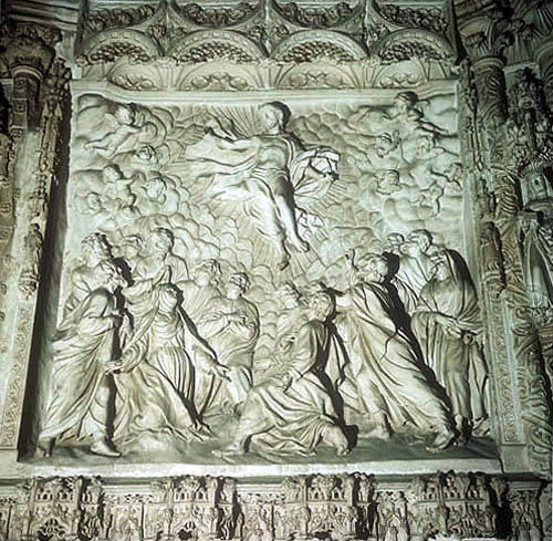 The Ascension, seventeenth century high relief, Burgos,Cathedral, Burgos, Spain