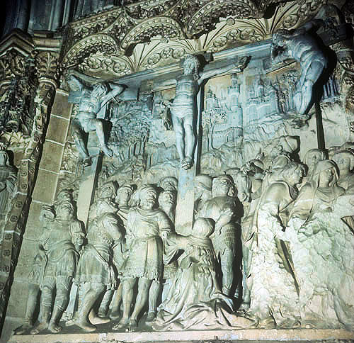 Crucifixon, fourteenth or fifteenth century high relief, Burgos Cathedral, Burgos, Spain
