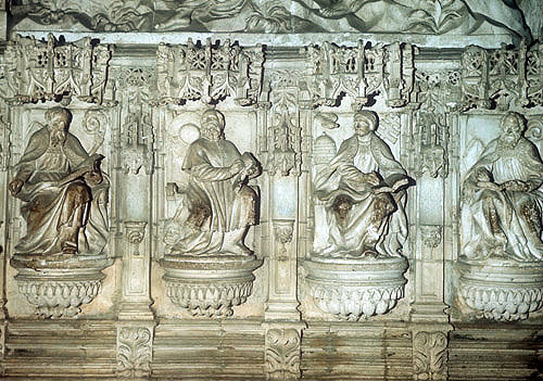Saints, seventeenth century high relief, Burgos Cathedral, Burgos, Spain