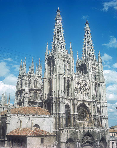 Burgos Cathedral, west aspect, thirteenth century to fifteenth century, Burgos, Spain