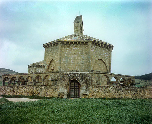 Saint Mary of Eunate, twelfth century octagonal church, near Pamplona, Spain