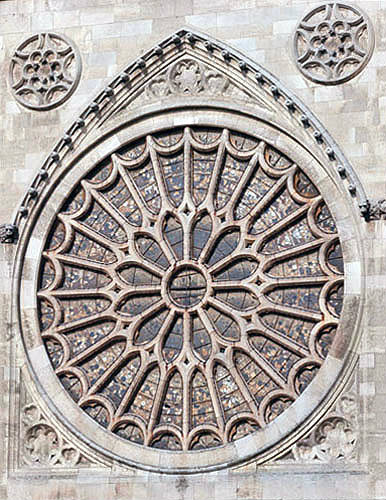 West rose, Leon Cathedral, Spain