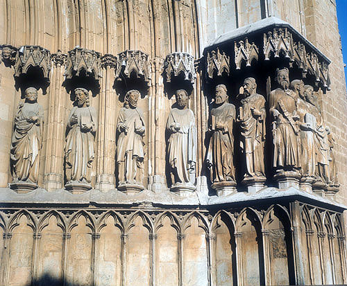 Apostles and Prophets on side of west portal, 1278, Tarragona Cathedral, Spain
