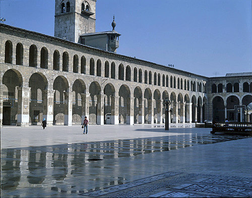 Syria, Damascus, the Great Mosque or Ummayad Mosque completed in 715, the courtyard